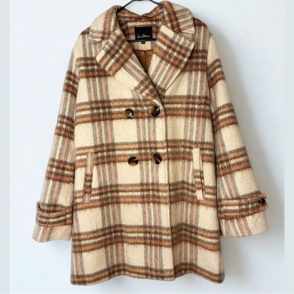 Sam Edelman Plaid Wool Peacoat - Picture 1 of 3